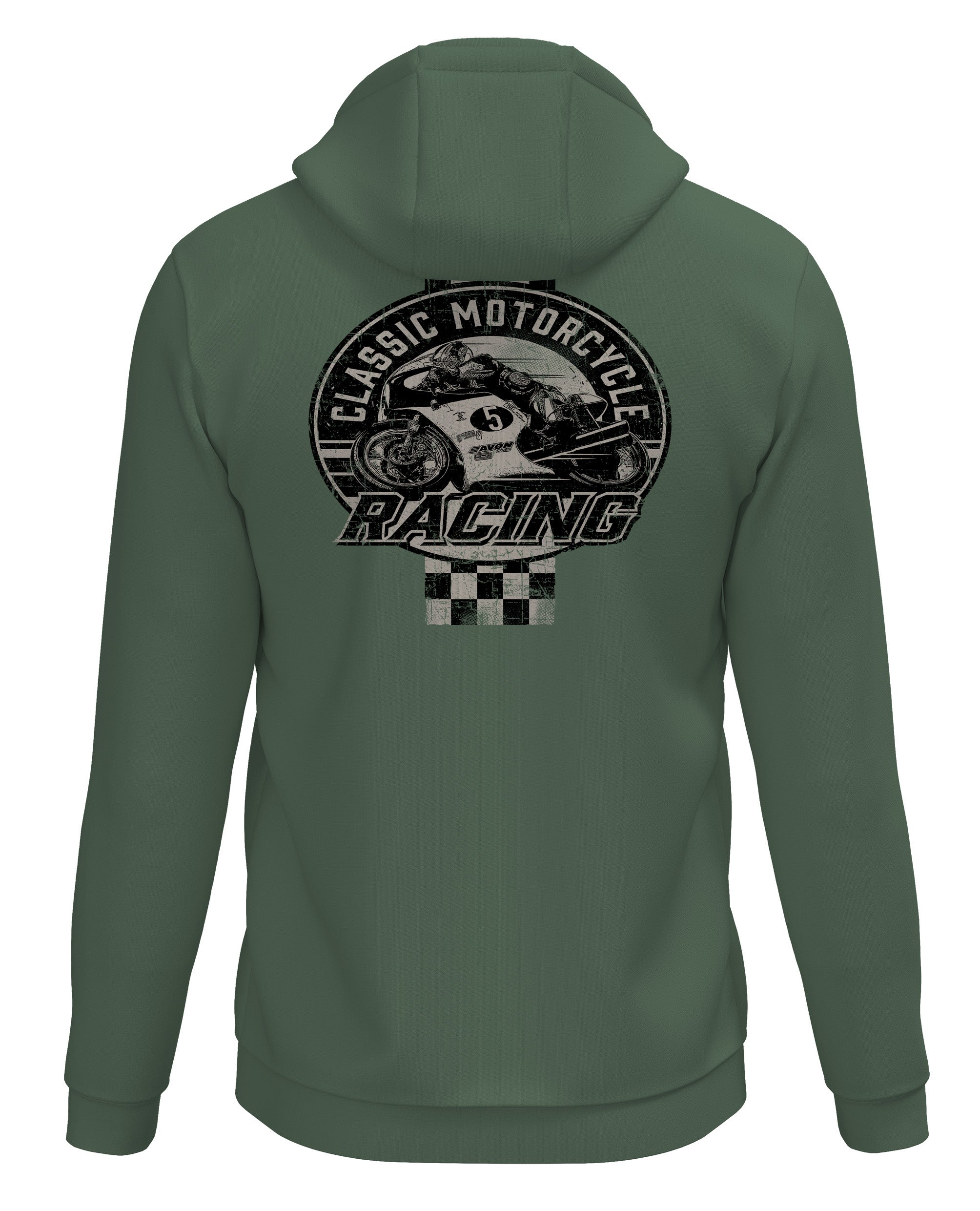 Isle of Man Classic Racing Full Zip Hoody in Green 
