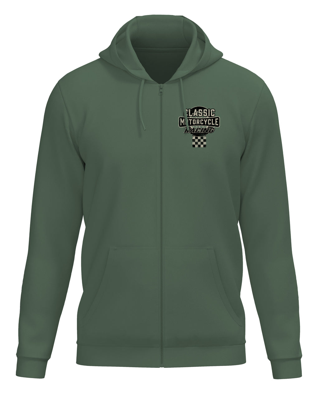Isle of Man  Classic Racing Zip Hoody Green