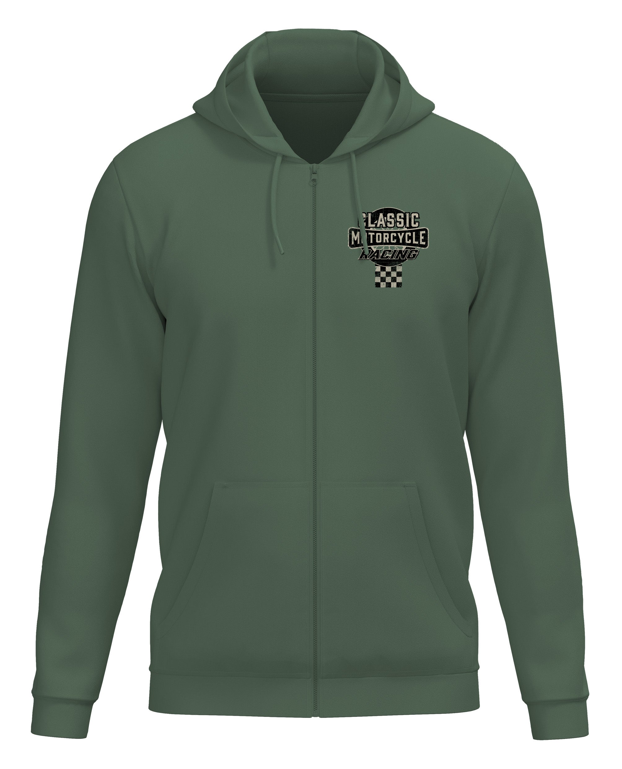 Isle of Man  Classic Racing Zip Hoody Green