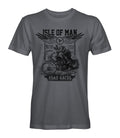 Isle of Man Classic Motorcycle Road Race tee shirt  - colour Charcoal