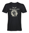 Motorbike and Rider in the Trees - black tee-shirt
