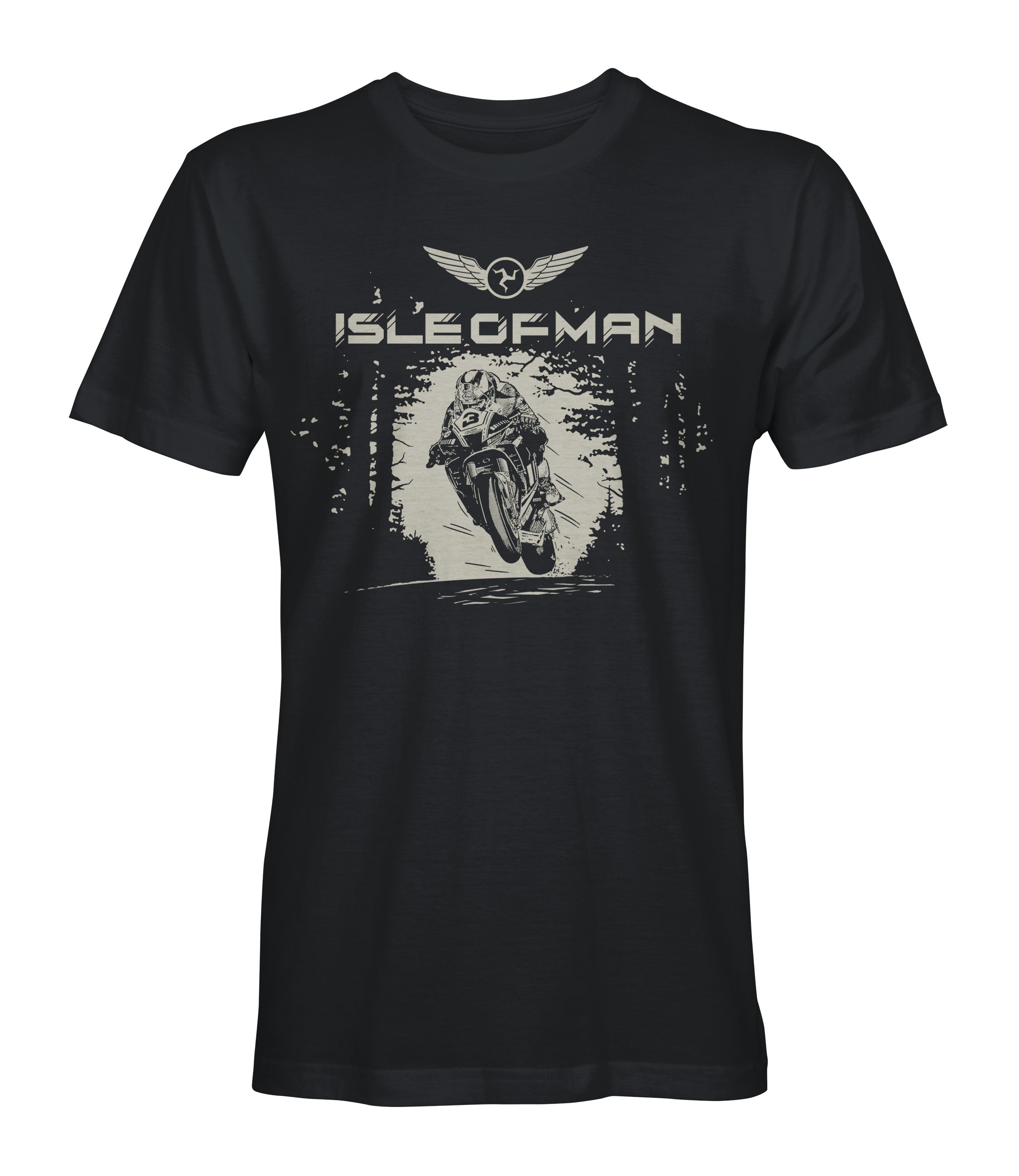 Isle of Man Racing Tee Shirt Black