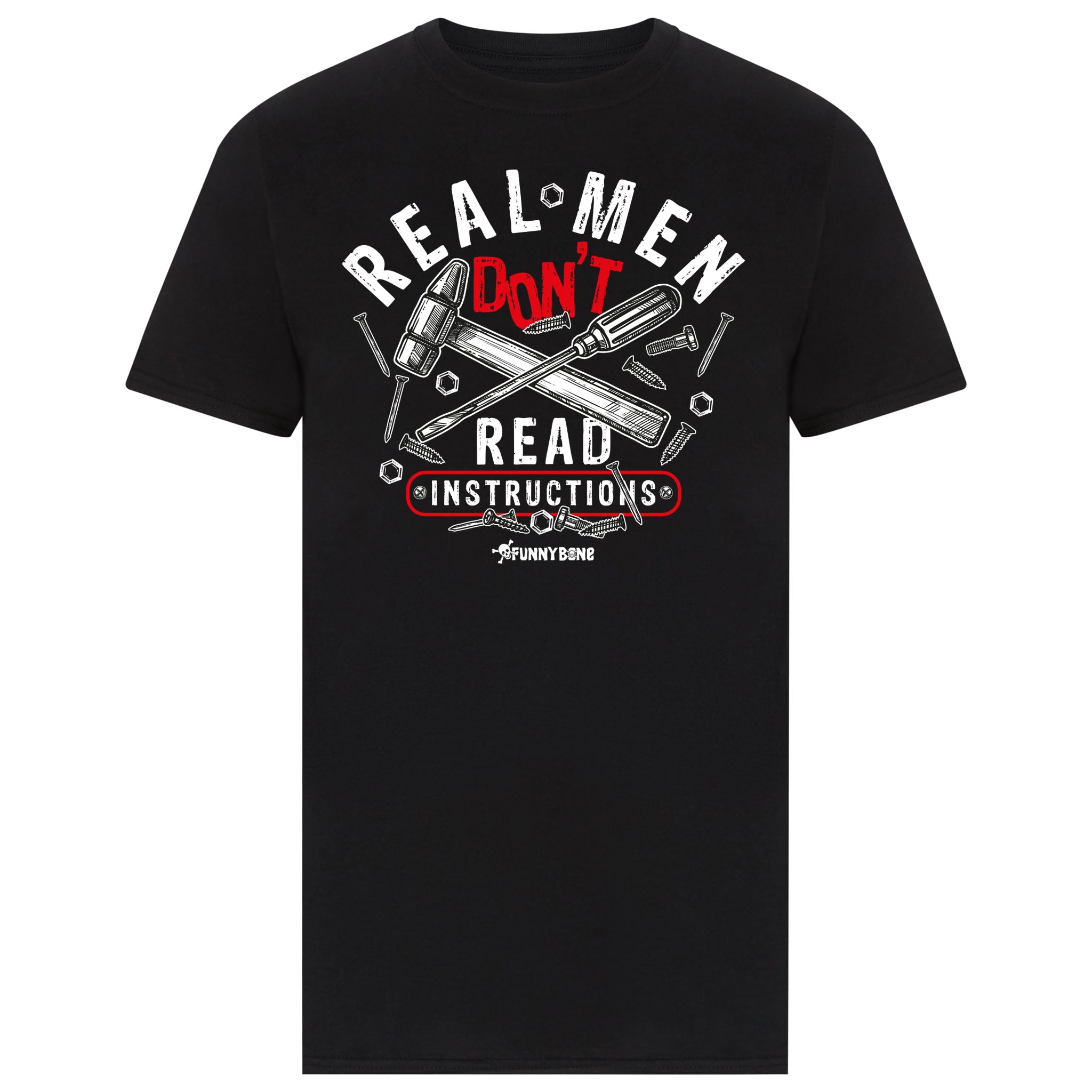 REAL MEN DONT READ INSTRUCTION FUNNY T SHIRT