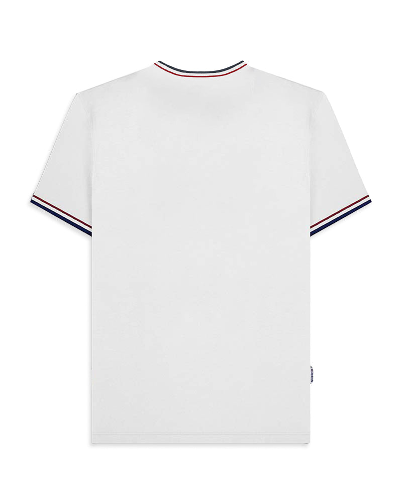 Lambretta Triple Tipped Polo T Shirt White