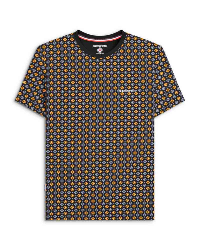 lambretta geometric crew mens tee shirt