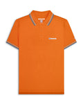 Lambretta mens tip polo shirt orange