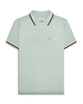 Lambretta Twin Tipped Polo  Pale Aqua-Wht/Saph/Cash