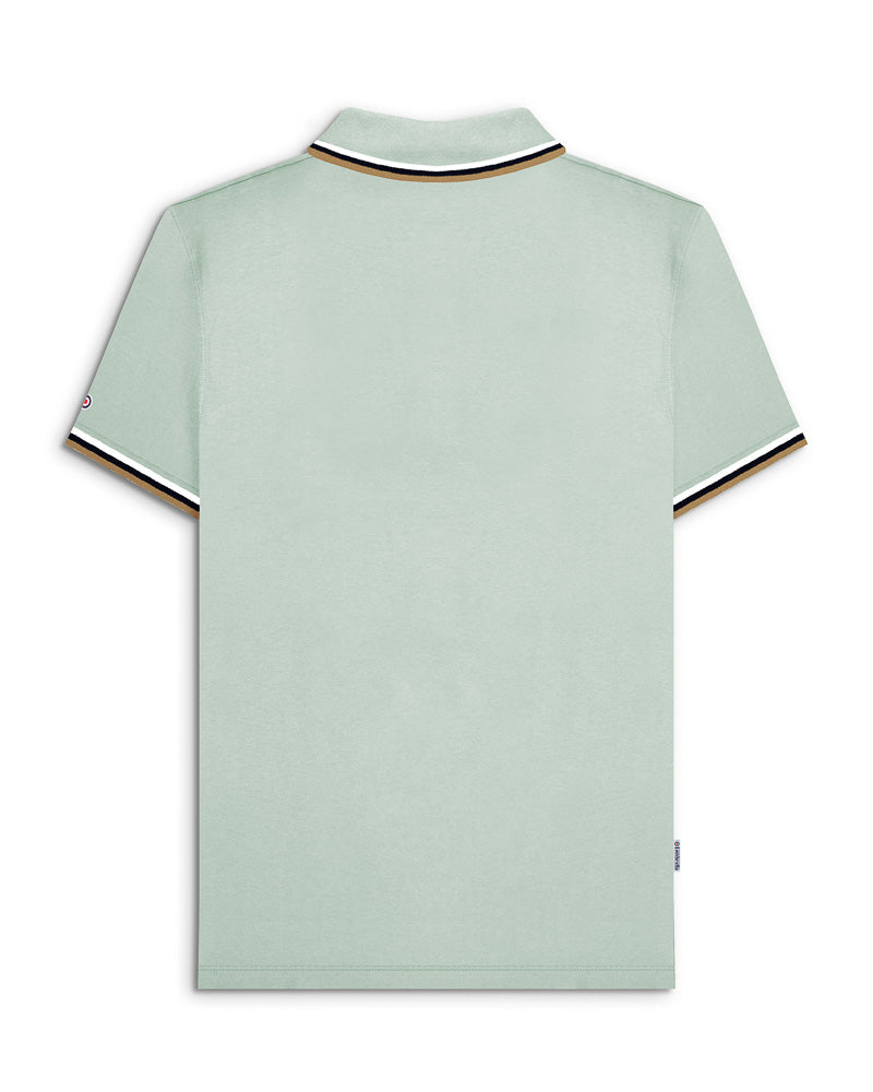 Lambretta Twin Tipped Polo  Pale Aqua-Wht/Saph/Cash