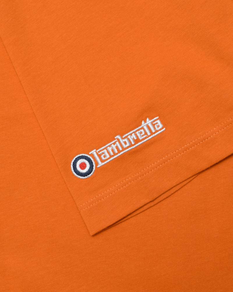 Lambretta Twin Tipped Polo  Orange-Sky/Dk Blue