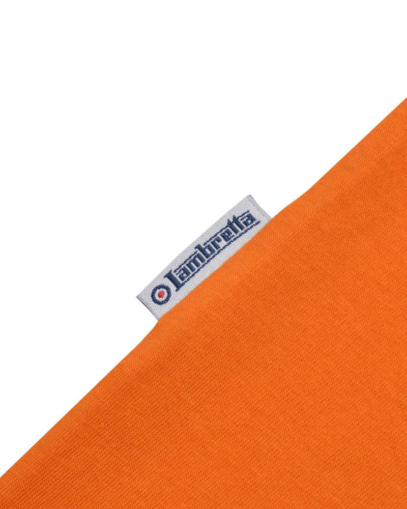 Lambretta Twin Tipped Polo  Orange-Sky/Dk Blue