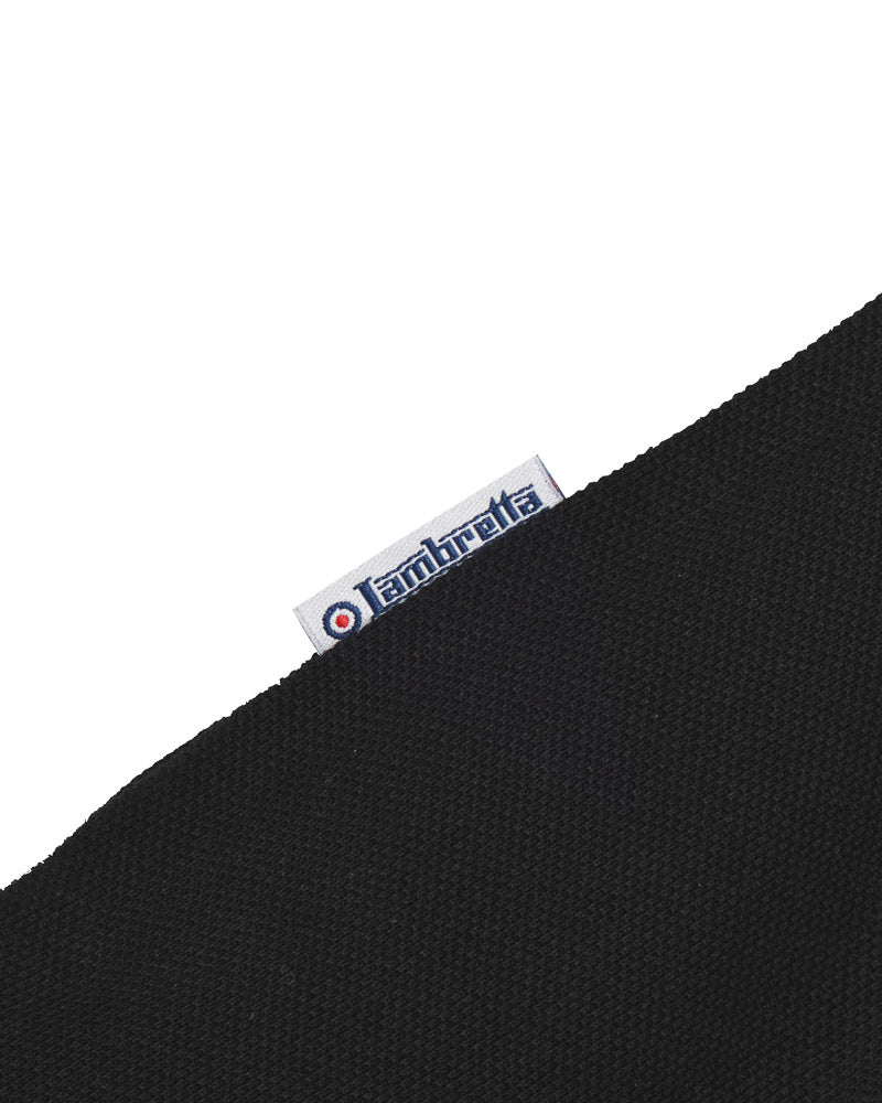 Lambretta Vertical Stripe Polo Shirt Black/Nomad