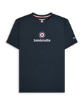 lambretta brand logo mens crew tee shirt navy blue