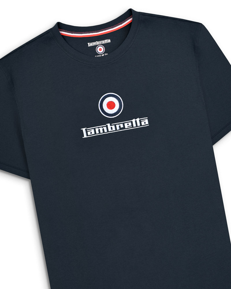 Lambretta Brand Logo Tee Navy
