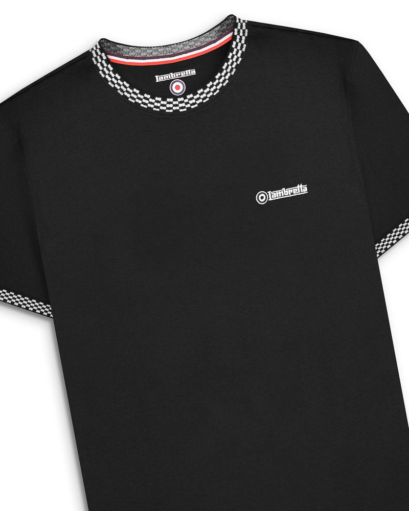 Lambretta Two Tone Ringer Tee black-White