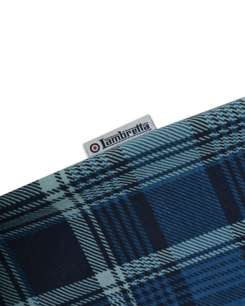 Lambretta Check Print Polo Navy