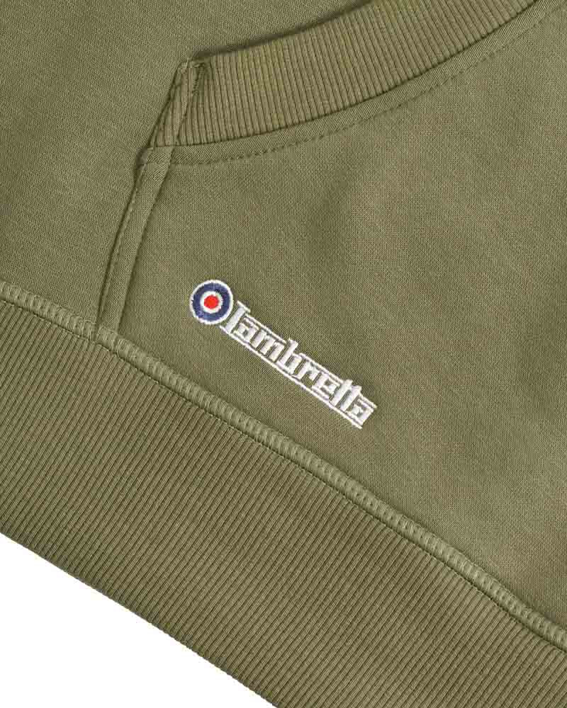 Lambretta Target Hooded Sweat Khaki