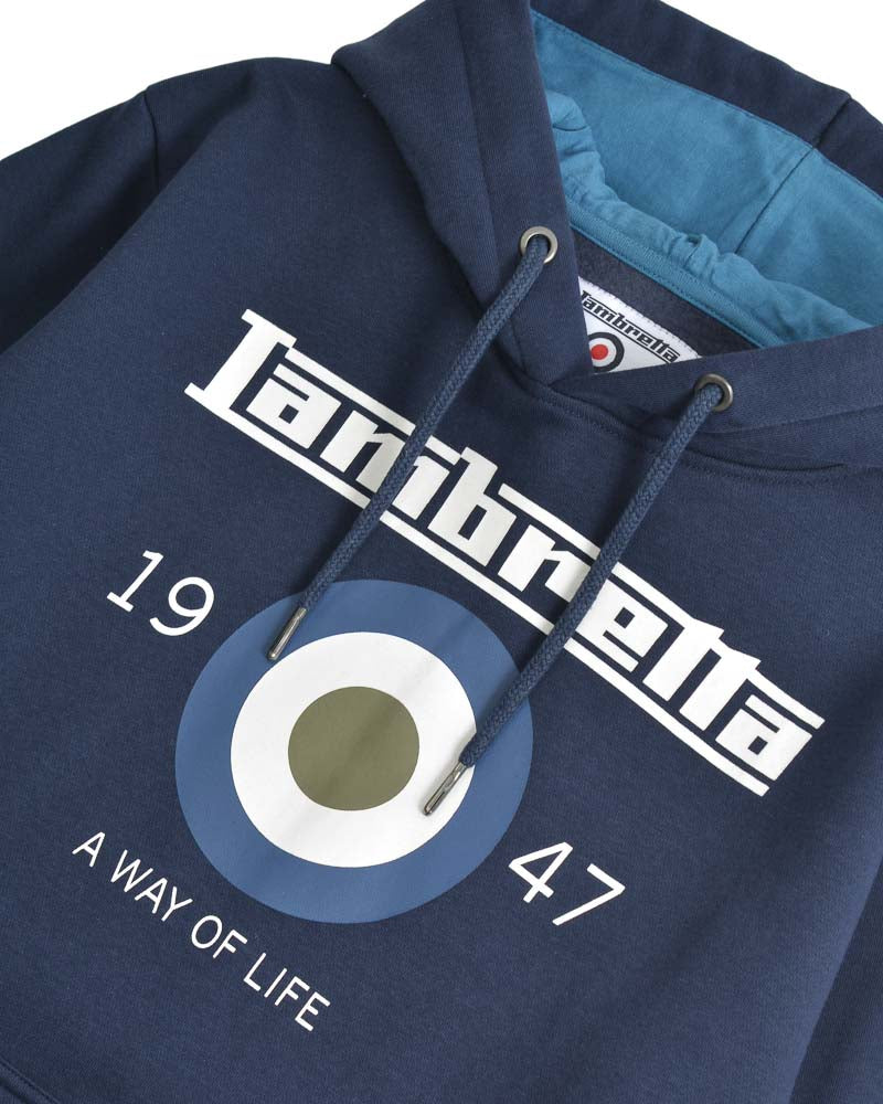 Lambretta Target Hooded Sweat Navy
