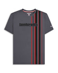 lambretta racing stripe mens crew tee shirt iron grey