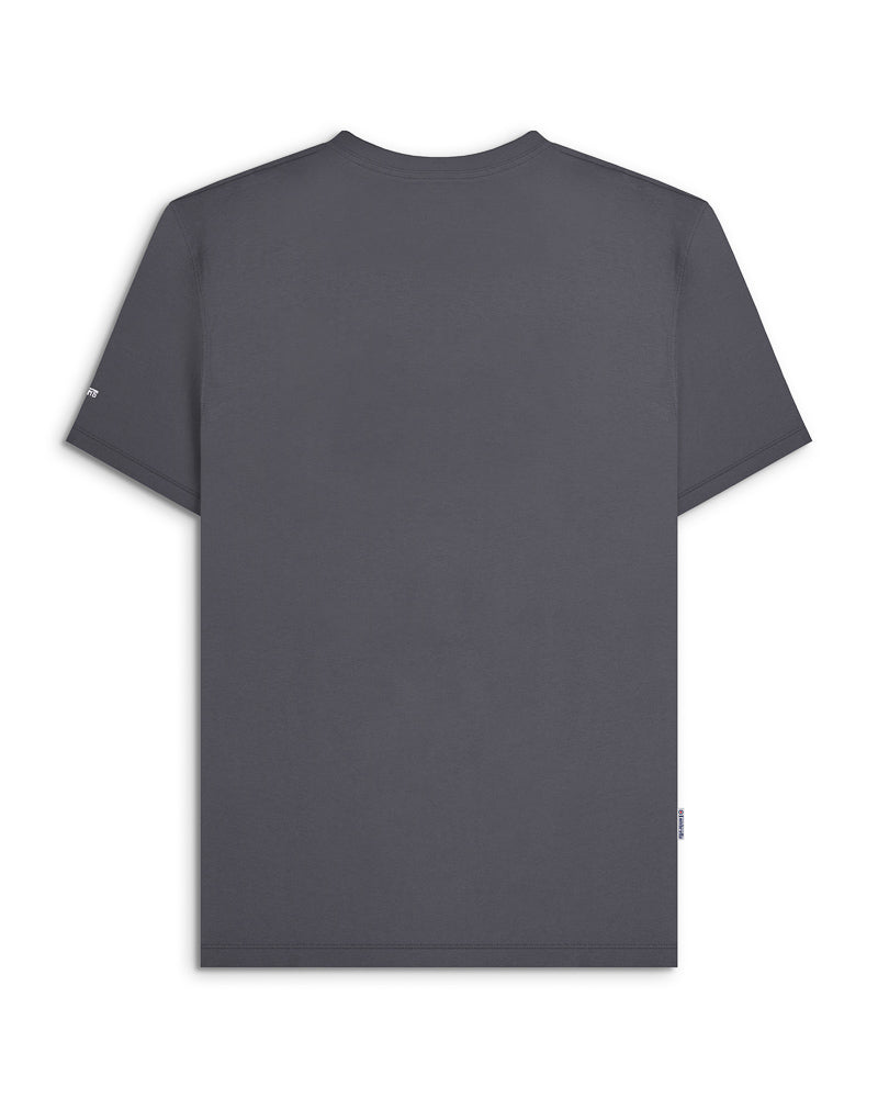Lambretta Racing Stripe Crew Tee Iron Grey
