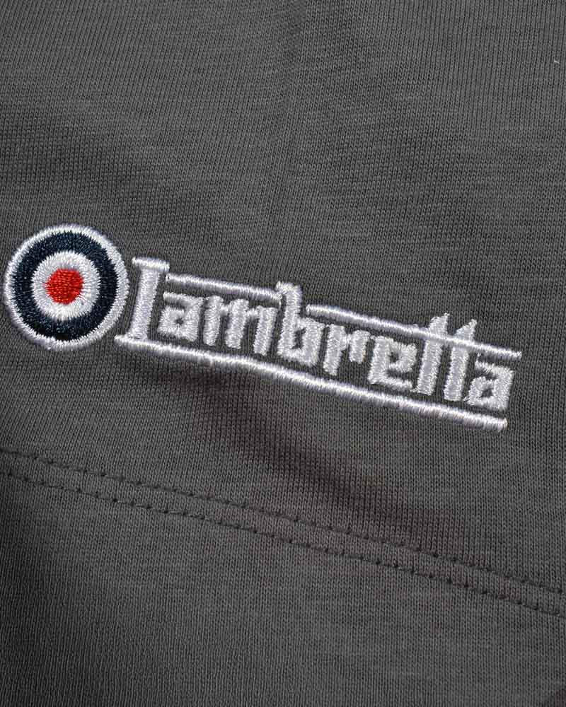 Lambretta Racing Stripe Crew Tee Iron Grey