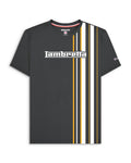 Lambretta Racing Stripe Crew T Shirt  Iron/Gold