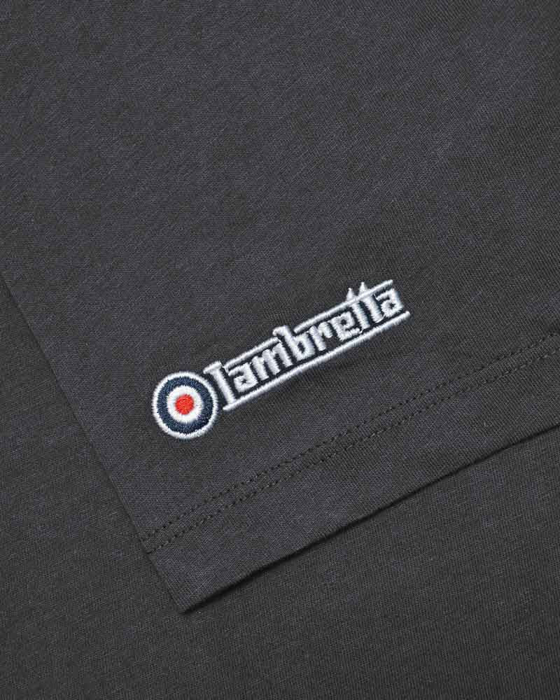 Lambretta Racing Stripe Crew T Shirt  Iron/Gold