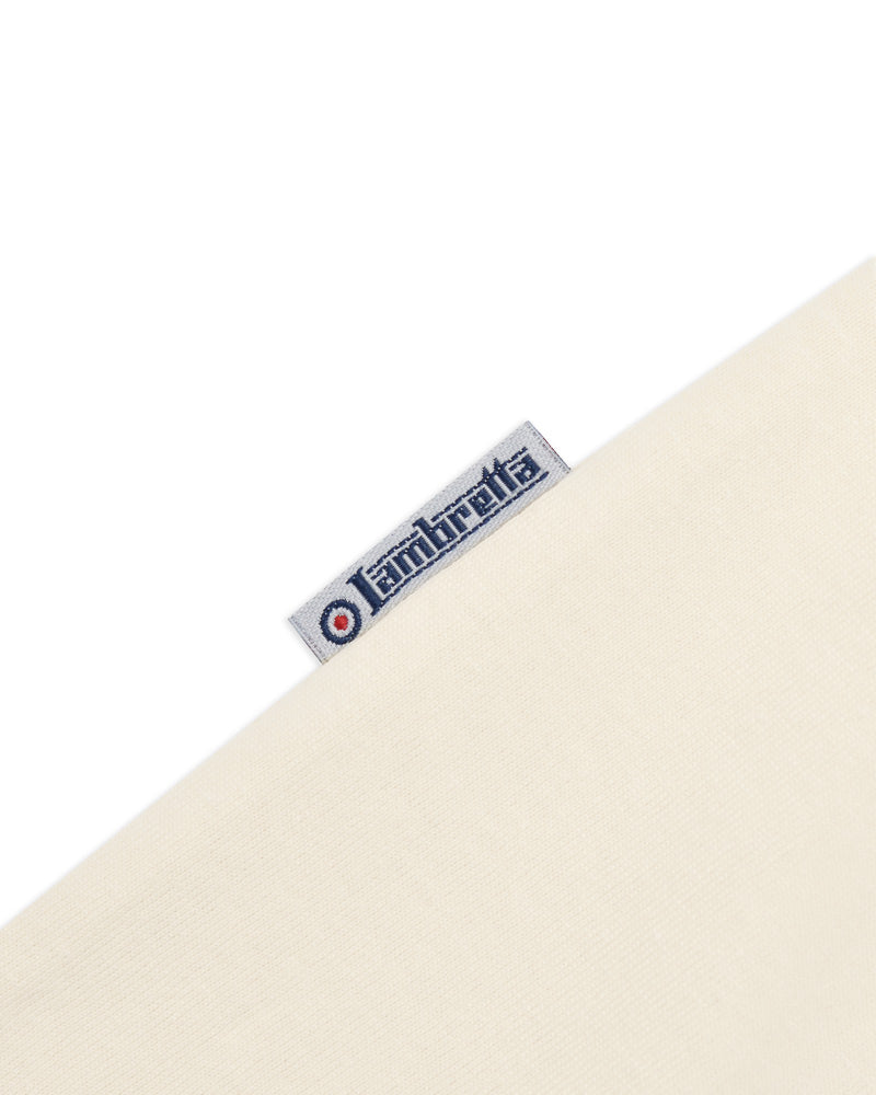 Lambretta Racing Stripe Crew T Shirt  Silver/Navy