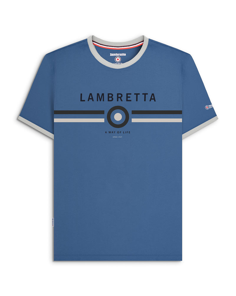 lambretta mens crew tee shirt moonlit ocean