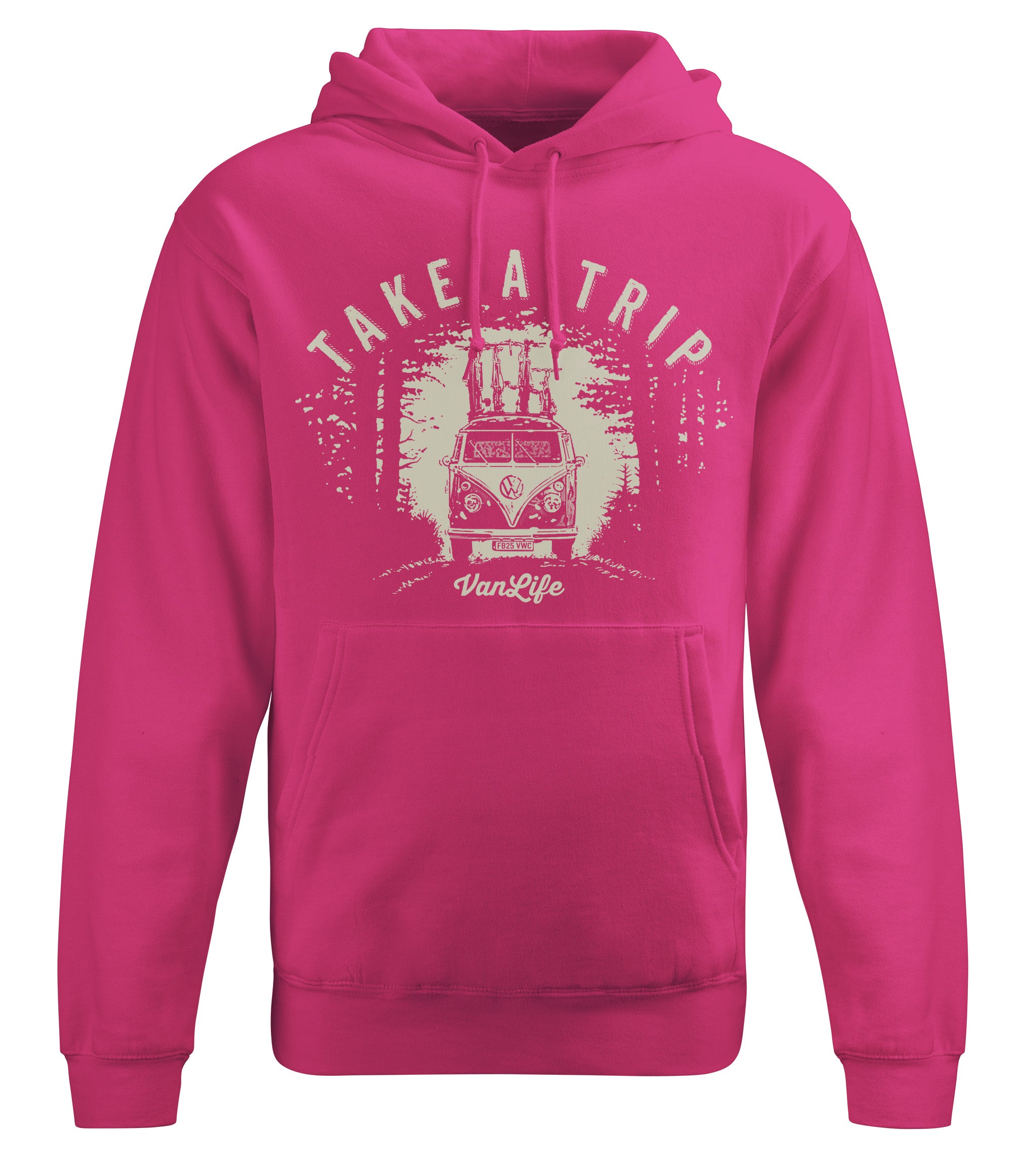 Take a Trip Unisex Hoody Pink