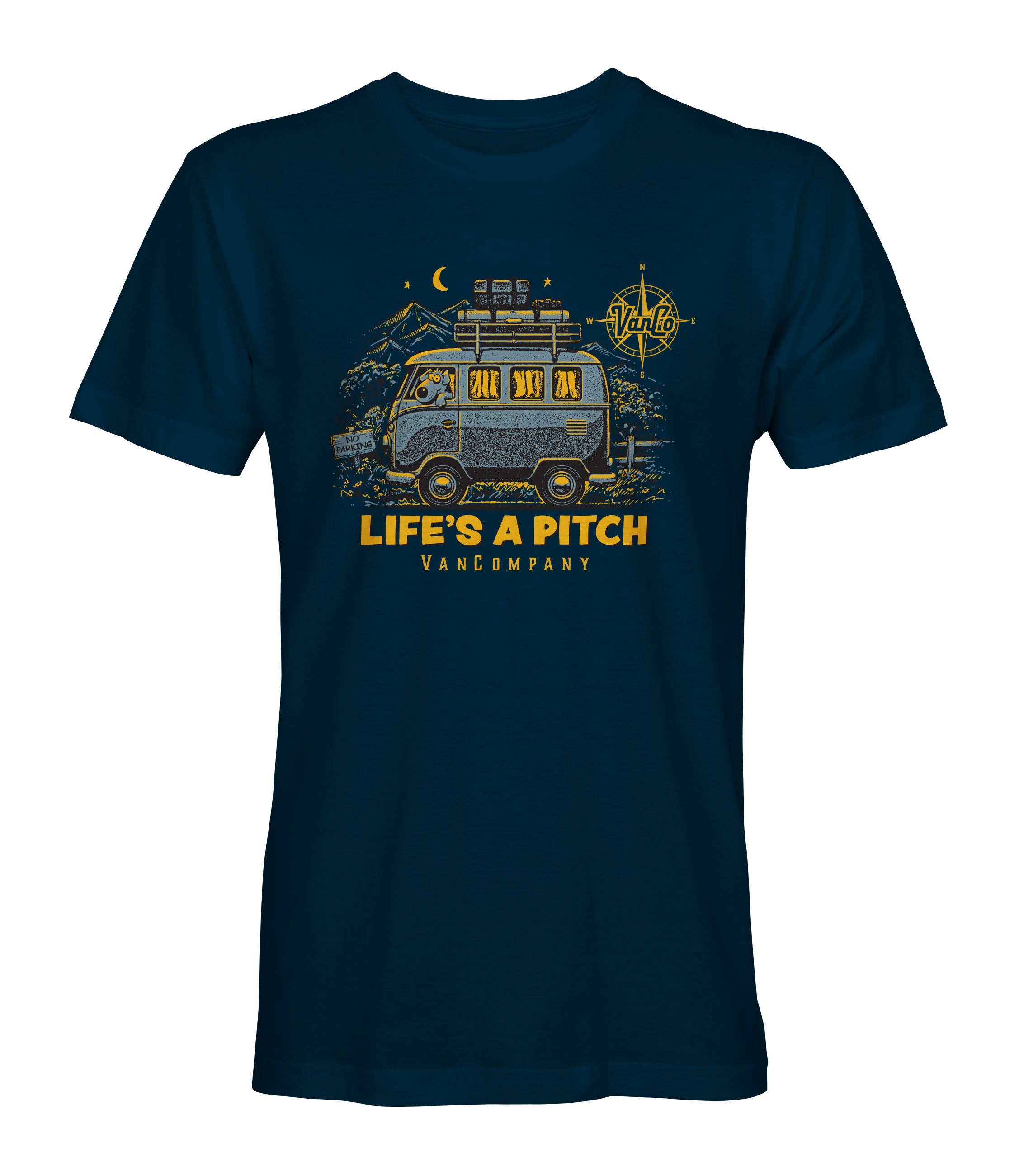 Van Company D5 Lifes a Pitch  T Shirt  Navy