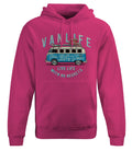Van Life Unisex Hoody in Deep Pink