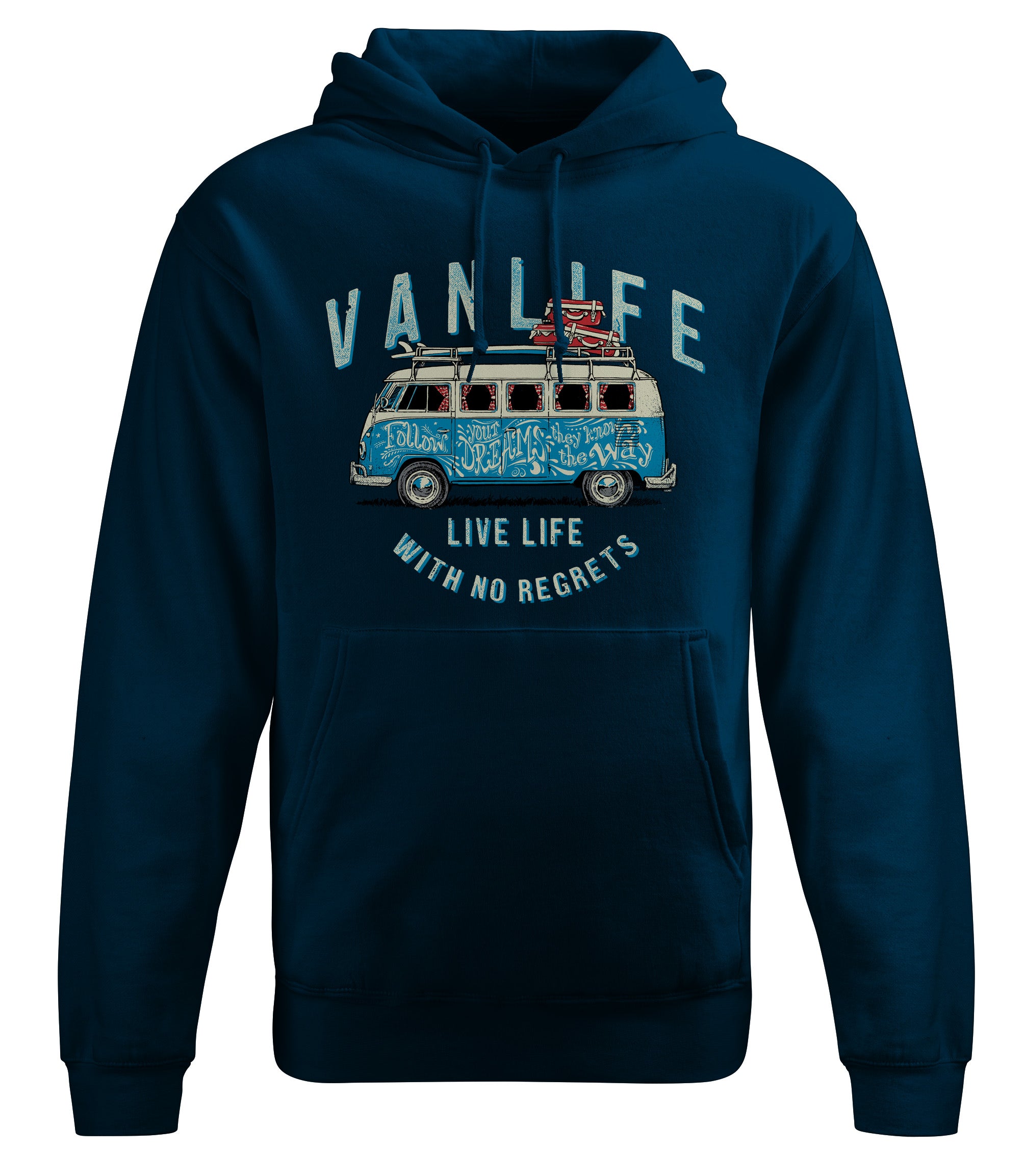 Van Life Hoody in Navy Blue Unisex