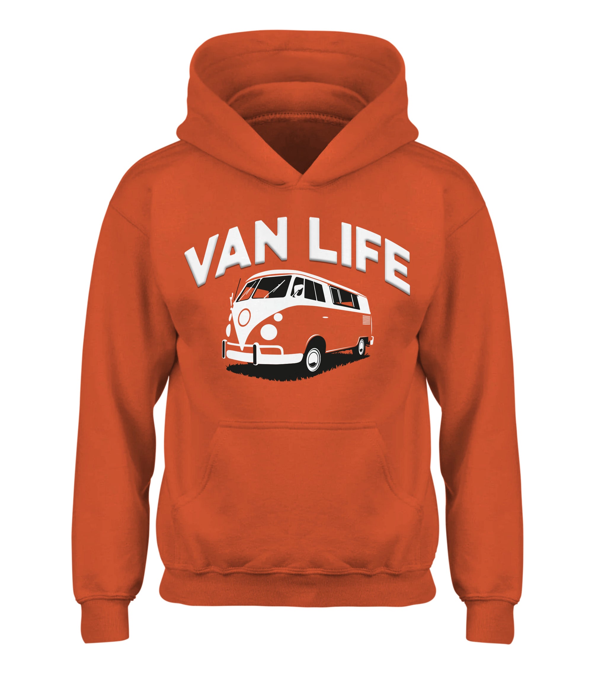 kids van life hoodie orange