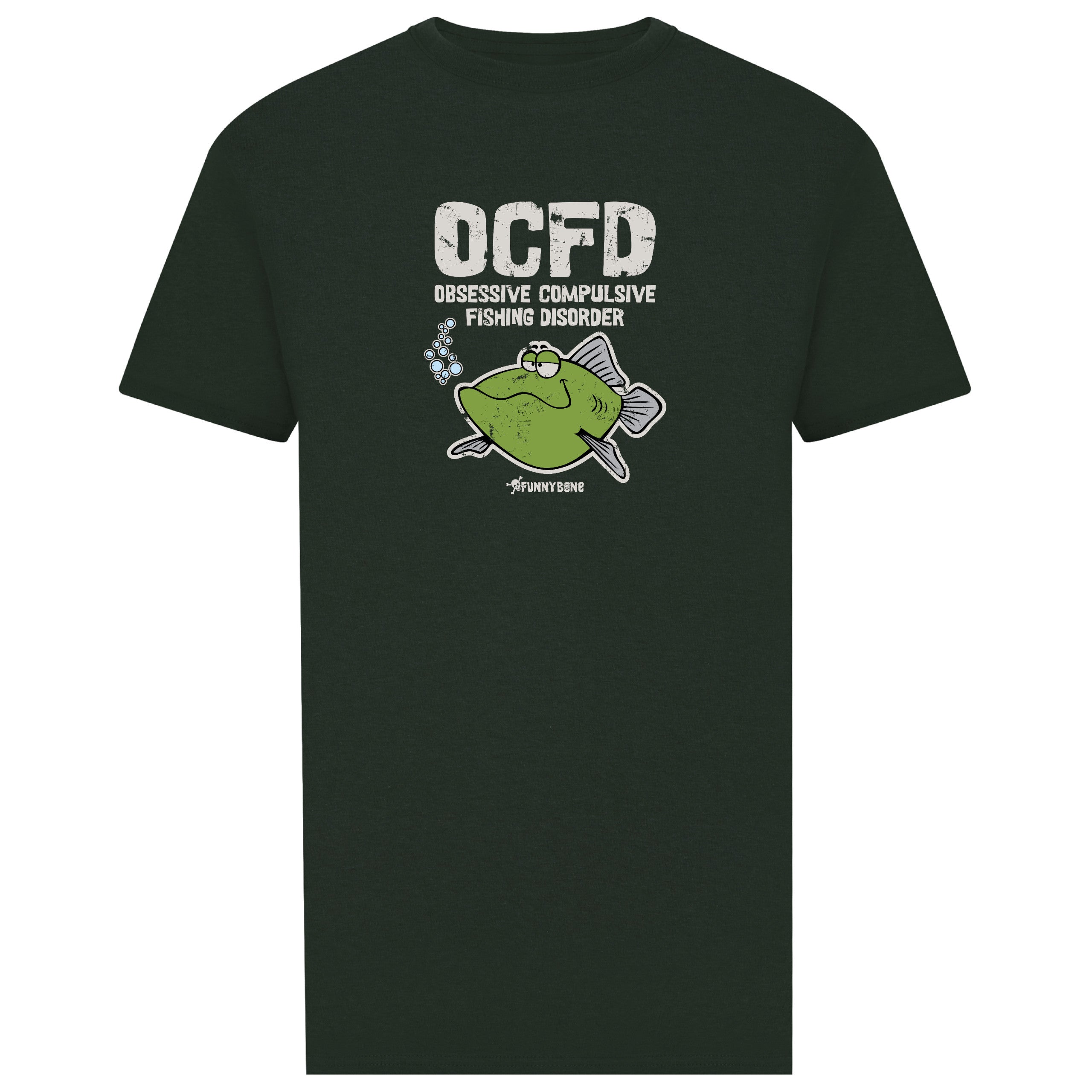 Obsessive Compulsive Fishing Disorder T-Shirt - Dark Green