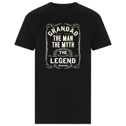 Grandad The Man The Myth The Legend T-Shirt - Black