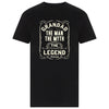 Grandad The Man The Myth The Legend T-Shirt - Black