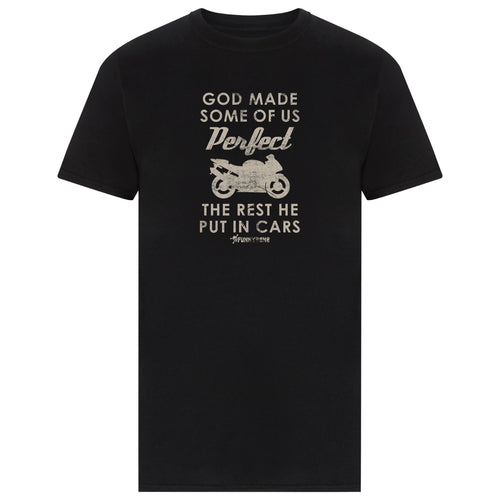 Biker T-shirt - God MAde Some of Us Perfect  - The Rest He Put in Cars