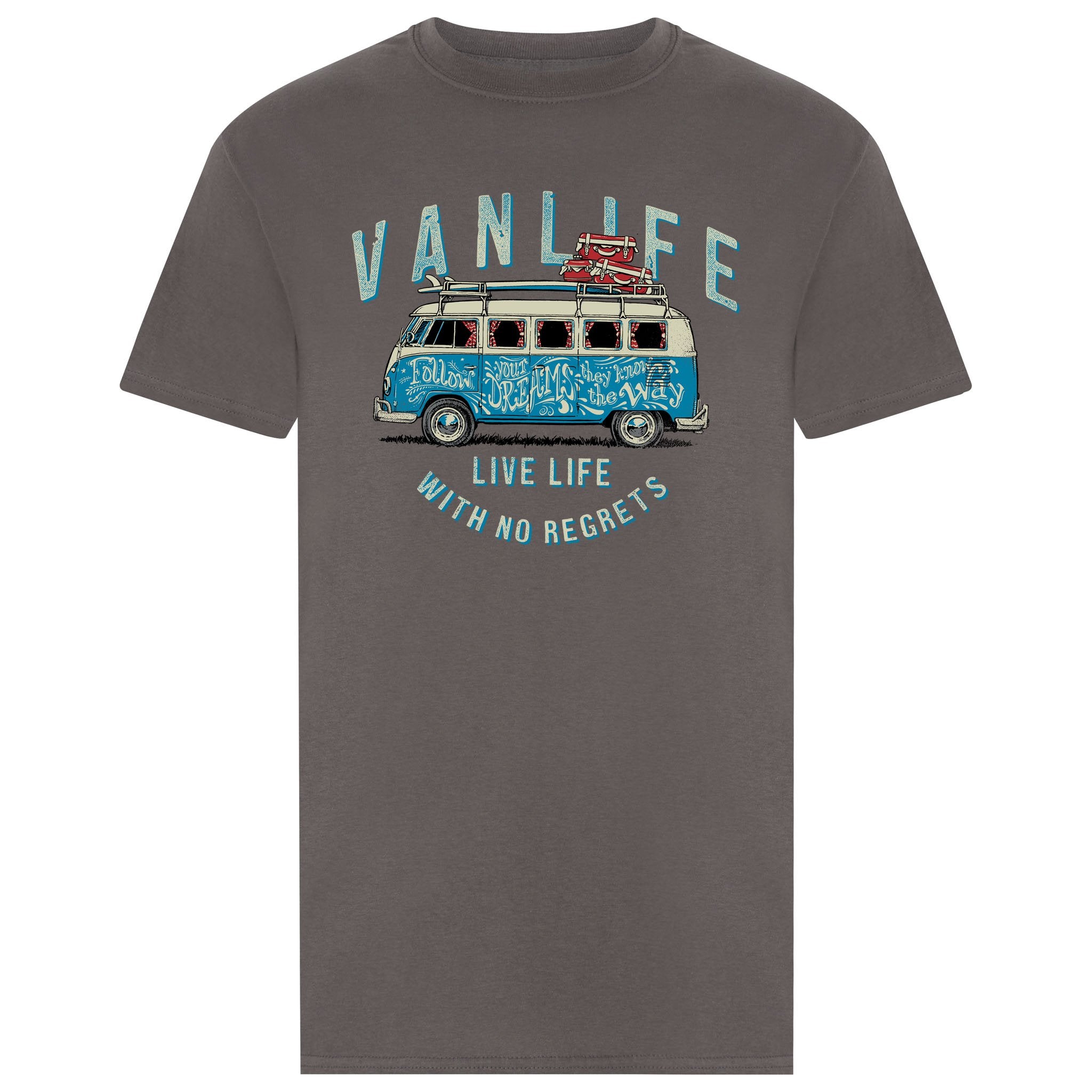 Vanlife Camper T-shirt Grey